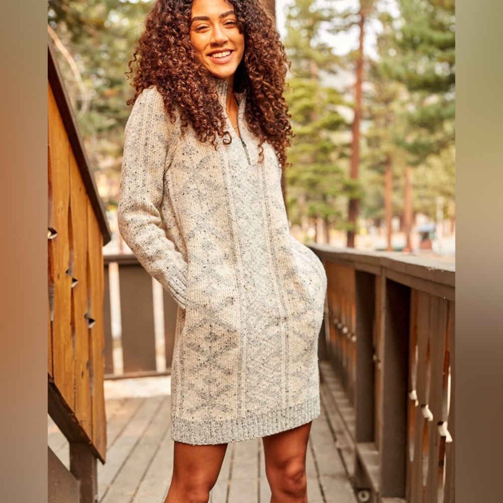 Toad & Co WILDE 1/4 ZIP SWEATER DRESS